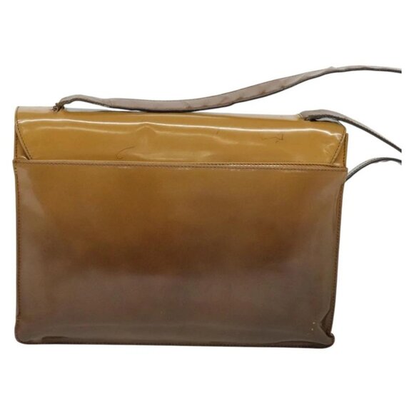 PRADA Shoulder Bag Enamel Beige Silver Auth - Picture 2 of 16